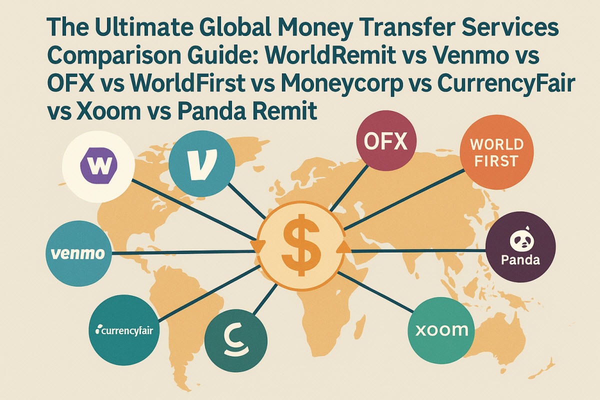 The Ultimate Global Money Transfer Services Comparison Guide: WorldRemit vs Venmo vs OFX vs WorldFirst vs Moneycorp vs CurrencyFair vs Xoom vs PandaRemit